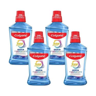 Imagem de Kit 4 Enxaguante Bucal Colgate Total 12 Clean Mint 500ml
