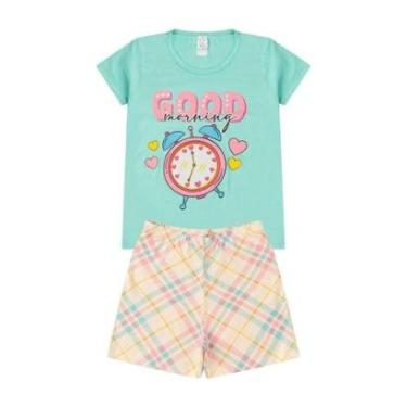 Imagem de Pijama Infantil Menina Brilha no Escuro Kappes Azul-Feminino