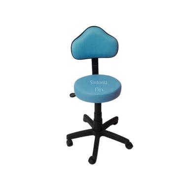 Imagem de Cadeira secretaria Verona  com regulagem de altura a gás - base com rodízio corano azul bebe