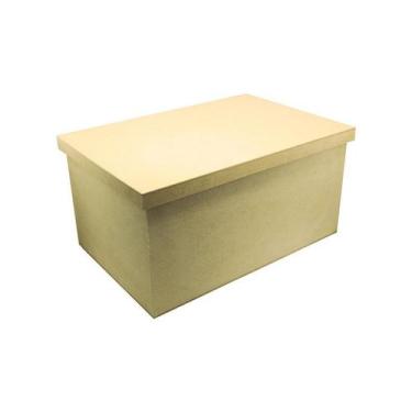 Imagem de Kit 3 Caixa Retangular Tampa Sapato 30x15x30 Mdf Madeira - ATACADÃO DO