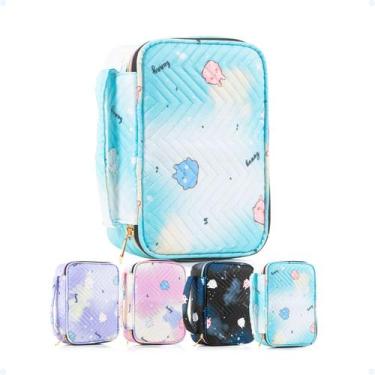 Imagem de Estojo Box Organizador Escolar Bolsinha De Lápis Infantil G - Hxt, Azu