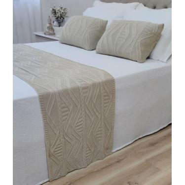 Imagem de PESEIRA MANTA TRICO CAMA KING 260X60cm +2 CAPA ALMOFADA 60x40cm C11 - 