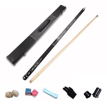 Imagem de Bastão de taco de sinuca de 147 cm, bastão de sinuca, taco de bilhar de bordo canadense, taco de sinuca profissional para esportes de mesa de sinuca de bar e casa, 18 ~ 595 g (B taco de sinuca +