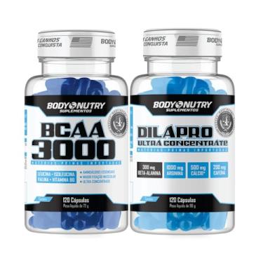 Imagem de Kit Vasodilatador Dilapro Ultra Concentrado 120 Cáps Auxilia Funcionamento Muscular Beta Alanina Arginina Cafeina + BCAA 3000 Pote 120 Cápsulas Pós Treino ou Pré treino Vitamin B6 Absorção Recuperação