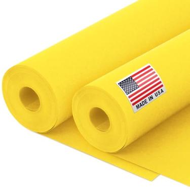Imagem de Paclord Rolo de papel kraft amarelo de 30,5 m x 3048 cm (pacote econômico com 2), espessura de 20,4 kg, feito nos EUA, papel kraft colorido para escola, papel kraft de boletim - inodoro, não tóxico,