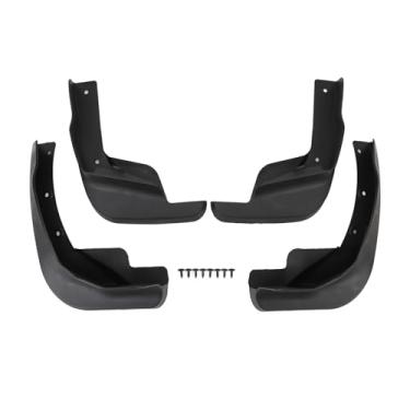 Imagem de 4 Peças de Abas de Lama para Qashqai 2015-2021, Guarda-lamas de Carro Conjunto Dianteiro e Traseiro, Protetor de Pneu Protetor Flexível Preto à Prova de Respingos Para-lamas