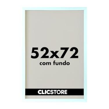 Imagem de Moldura Quadro 52x72 cm para Quebra Cabeça Grow Puzzle 1000 peças Quadro s/Vidro para Decoração Parede Sala Escritório (Branco)