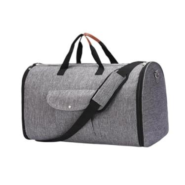 Imagem de YIJU Saco duffle de vestuário saco de terno saco de vestuário durante a noite saco de transporte multiuso à prova dwaterproof água grande sacola de bagagem, Cinza