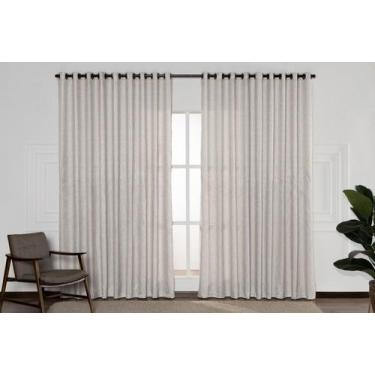 Imagem de Cortina Jacquard linho sala e quarto 4,00M X 2,60M - SAFIRA ENXOVAIS, 