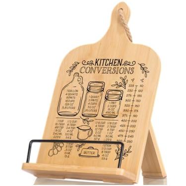 Imagem de Indirewash Suporte de mesa de conversão de cozinha, suporte de receitas para balcão de cozinha, suporte de livro de receitas, suporte de livro de cozinha, presentes exclusivos para mulheres, cor de