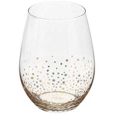 Imagem de Conjunto de 4 copos de vinho Fitz and Floyd Luster Stemless – Elegante sem chumbo combinando para uso diário e entretenimento – Óculos modernos – presente para casamentos e feriados, 50 oz, 20 oz, ouro