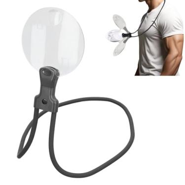 Imagem de 3X 10X Lupa Mãos Livres, Lupa Flexível Gooseneck, Lupa de Livro para Leitura, Lupa de Pescoço de Página Inteira para Leitura Costura Idoso Baixa Visão Pequenas Impressões