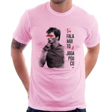 Imagem de Camiseta Fala muito & Joga pouco - Foca na Moda, Rosa bebê, GGG