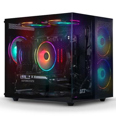Imagem de Gabinete Gamer DT3 HyperFlow, super compacto, tipo aquário em vidro temperado, Refrigeração Otimizada; M-ATX/Mini-ITX