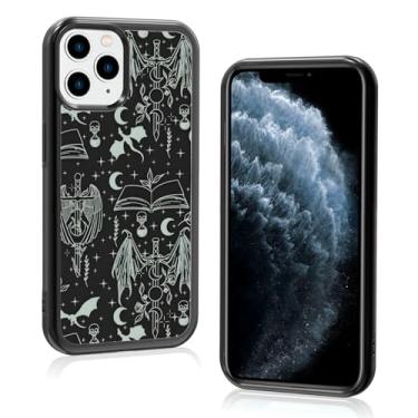 Imagem de Capa de telefone Estética Bookish Fantasy Dragon compatível com iPhone, proteção à prova de choque TPU vintage Dragon Wyverns amantes de livros espadas sálvia capa de telefone para meninas e mulheres