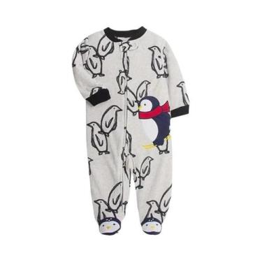 Imagem de Macacão Bebê Footed de Micro Polar - Quentinho e Confortável (3-12 Mes