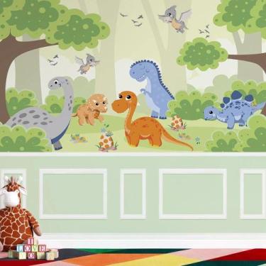 Imagem de Papel de Parede Infantil Dinossauros AL 16 - AloPapers, 3,50m de largu