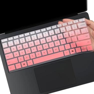 Imagem de Capa de teclado para laptop Microsoft Surface 7 13,8/Surface Laptop 7 15 polegadas, capa protetora de teclado com layout em inglês dos EUA - OmbrePink