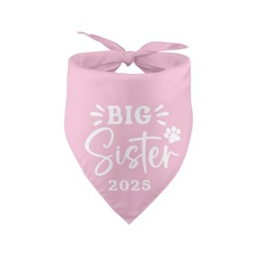 Imagem de Bandanas Big Sister 2025 Big Sister Bandana para Cachorro Anúncio de Bebê Bandana de Cachorro Revelação Rosa Bandana Foto Adereço Lenço Pet Acessórios para Amantes de Cães