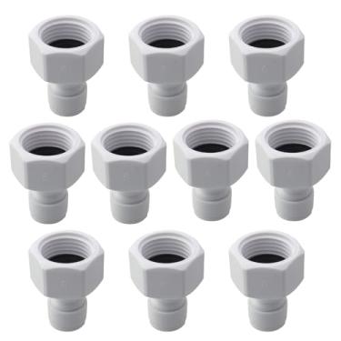 Imagem de Caishun Filtro de purificador de água, 10 peças, encaixe de 1,3 cm, porca rosqueada em T para purificador de água, sistema de osmose reversa, acessórios para tubos, bebidas, geladeira, máquina de