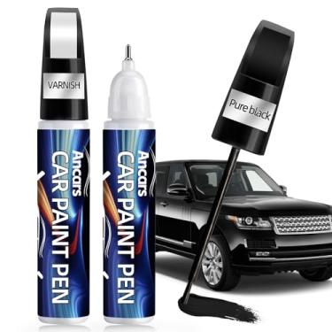 Imagem de Ancars Tinta de retoque para carros, reparo de arranhões de pintura automotiva preta, 2 em 1 para retoque automotivo e caneta de revestimento de verniz, reparo de arranhões de carro rápido e fácil,