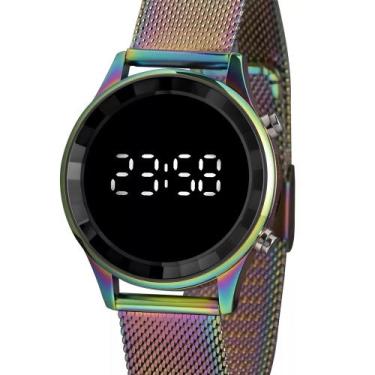 Imagem de Relogio Lince Feminino Digital Furtacor Led Branco LDM4649L PXQX