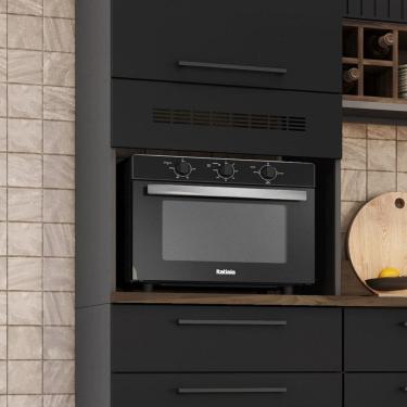 Imagem de Paneleiro em Aço para Forno 2 Portas 1 Gaveta Exclusive E Preto Matt/Grafite