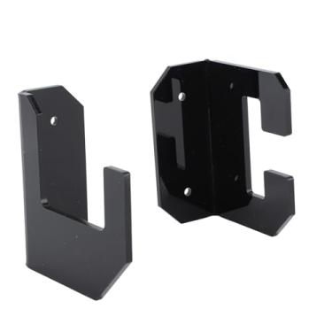 Imagem de Suporte de espada horizontal, material acrílico, montagem na parede, suporte de espada samurai, instalação de parafuso, suporte de lâmina estável multifuncional e display (preto)