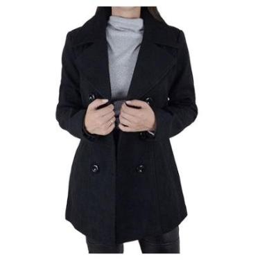 Imagem de Casaco Feminino Facinelli By Mooncity Médio Preto - 610219-Feminino