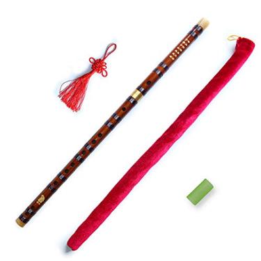 Imagem de Flauta Dizi de bambu estilo vintage instrumento chinês tradicional (chave G)