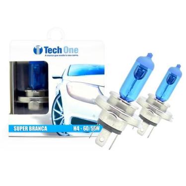 Imagem de Lâmpada 8500k Par Super Branca Tip Xenon Tech One H1 H3 H4 H7 H8 H9 H1