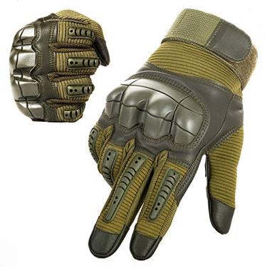 Imagem de Luvas táticas YUNLONG Tela sensível ao toque Motocicleta Completa de Ciclismo Motocicleta ATV Caça, Caminhada, Escalada, Luvas Operacionais para Esportes de Trabalho, Verde, X-Large