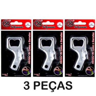 Imagem de Kit 3 Abridor de Latas e Garrafas em Aço