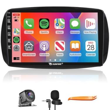 Imagem de Car CarPlay Android Navegação Automática Rádio GPS Estéreo Câmera Reversa Tela IPS Touchscreen Tablet Pad Media Player para Benz Smart 453 Fortwo 2015-2020, se Aplicável Quad Core 2G + 64G