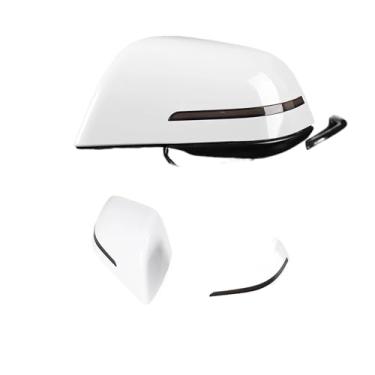 Imagem de Capa de espelho retrovisor de substituição compatível com Tesla Model 3 Y 2023 com pisca-pisca LED(M3-PR30WHITE)