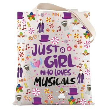 Imagem de VAMSII Willy Musical Inspirada Fábrica de Chocolate Wonka Sacola Willy Musical Merch Wonka Presente para Fãs, Uschocolatetote