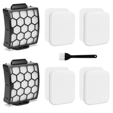 Imagem de YUEYEE Filtro de substituição para Shark UV850 UV900 LA490 LA492 Rotator Lift-Away ADV DuoClean PowerFins Aspirador vertical, parte XHF320 e XFFK602UKT, 4 espuma 2 HEPA