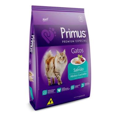 Imagem de Ração Primus gato castrado sabor salmão 10.1 kg - Argepasi