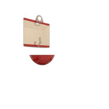 Imagem de Gabinete Vidro Banheiro 40Cm Inox Vermelho Ferrari Torneira