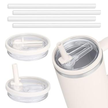 Imagem de Pacote com 2 tampas de substituição para Stanley Quencher, tampa de copo de 850 g para Stanley Quencher, substituição de tampa de copo de 850 g para Stanley Cup, capa de canudo à prova de derramamento