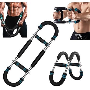 Imagem de WNOEY Exercitador de braço Twister, barra de treino de mola ajustável, fortalecedor de exercícios aprimorado para tríceps no antebraço, equipamento de ginástica doméstico portátil
