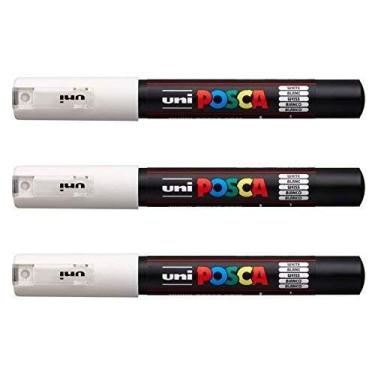 Imagem de POSCA PC-1M da Uni-Ball - Branco [Pacote com 3]