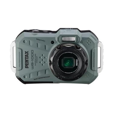 Imagem de PENTAX Câmera compacta digital WG-1000 Olive impermeável, projetada para fotografia casual ao ar livre e subaquática, impermeável a uma profundidade de 15 metros, para até uma hora de operação