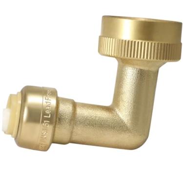 Imagem de XFITTING Pacote com 2 conectores de máquina de lavar louça de cotovelo | Ajuste de pressão de 1/10.2 cm x 9 mm para lava-louças