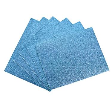 Imagem de uxcell Folhas de espuma EVA azul brilhante 28 x 20 cm de espessura para projetos de artesanato faça você mesmo, 6 peças