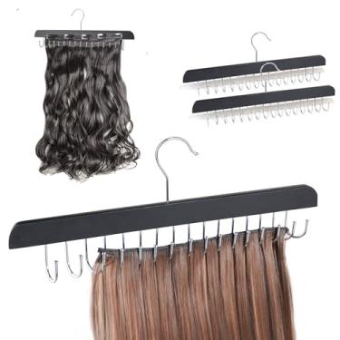 Imagem de Modpion 2 Peças De Suporte Para Extensão Cabelo, Cabide Madeira, Trança, Trama Extra Larga, Comprimento Total, Estilização, Armazenamento, Lavagem, Secagem, Coloração, Barbearia/Casa