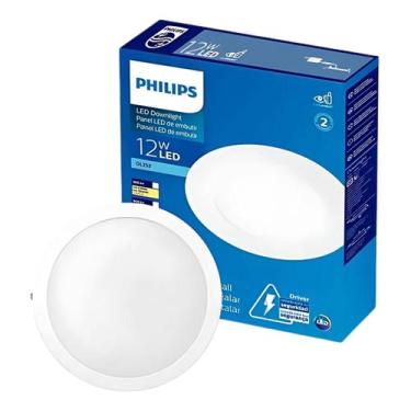 Imagem de Painel Plafon Led 12w Philips Embutir 3000k Quente Bivolt