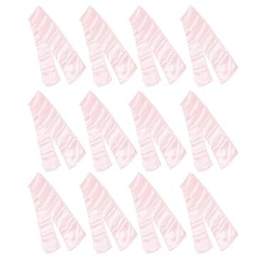 Imagem de 12 PCS Cadeira de Cadeira Trecada Traseira, Poliéster Macio Cetim Bowknotnhy Bandas de Tecido Brilhante Bandas de Tecido Personalizáveis ​​Touch MultiPonspose Decorative Ribbon