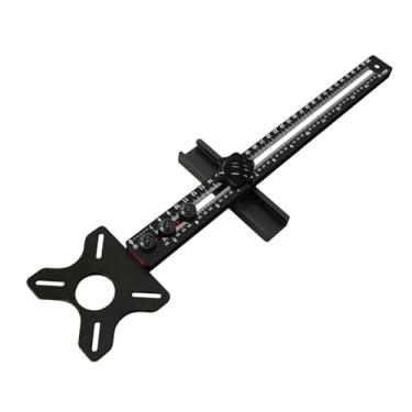 Imagem de Fenteer Suporte de fresamento de roteador, ranhura, gabarito de corte circular ajustável, Sem Base