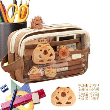 Imagem de Estojo | Estojo Transparente Com Grande Capacidade E Design Estético - Necessaire Para Apontadores, Réguas, Arte, Escritório, Crianças, Escola E Viagem